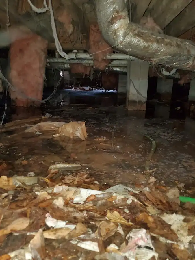 Crawl space flood assessment for Commercial Water Damage Restoration in Waldoboro